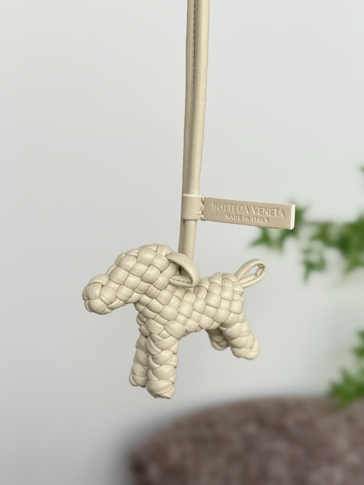 Bottega Veneta Leather Dog Charm
